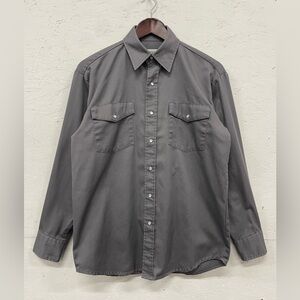 Dakota Pearl Snap Long Sleeve Collared Work Shirt, Size S